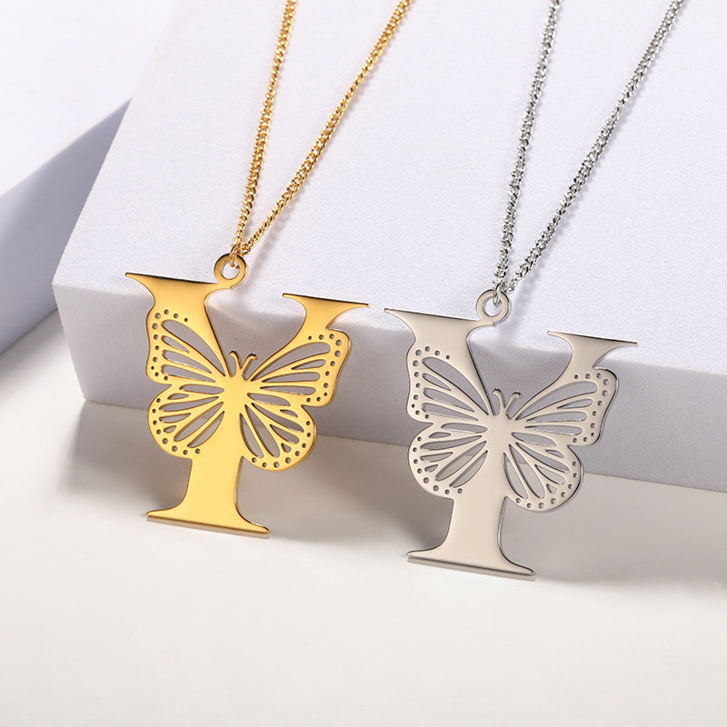 Butterfly Alphabet Pendant