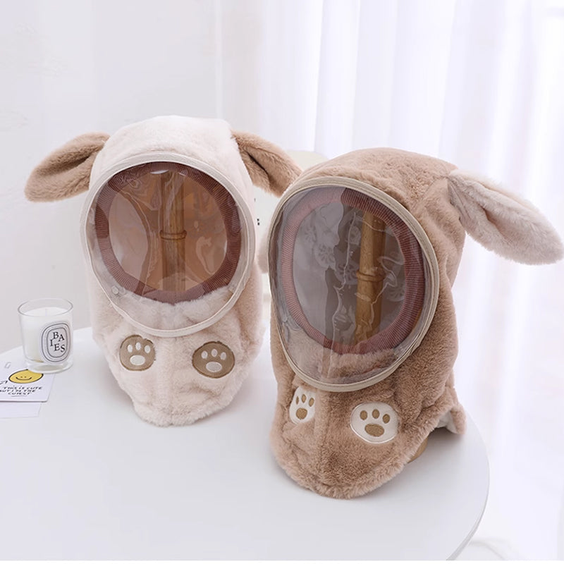 Hooded Fleece Hat with Visor  Wind
