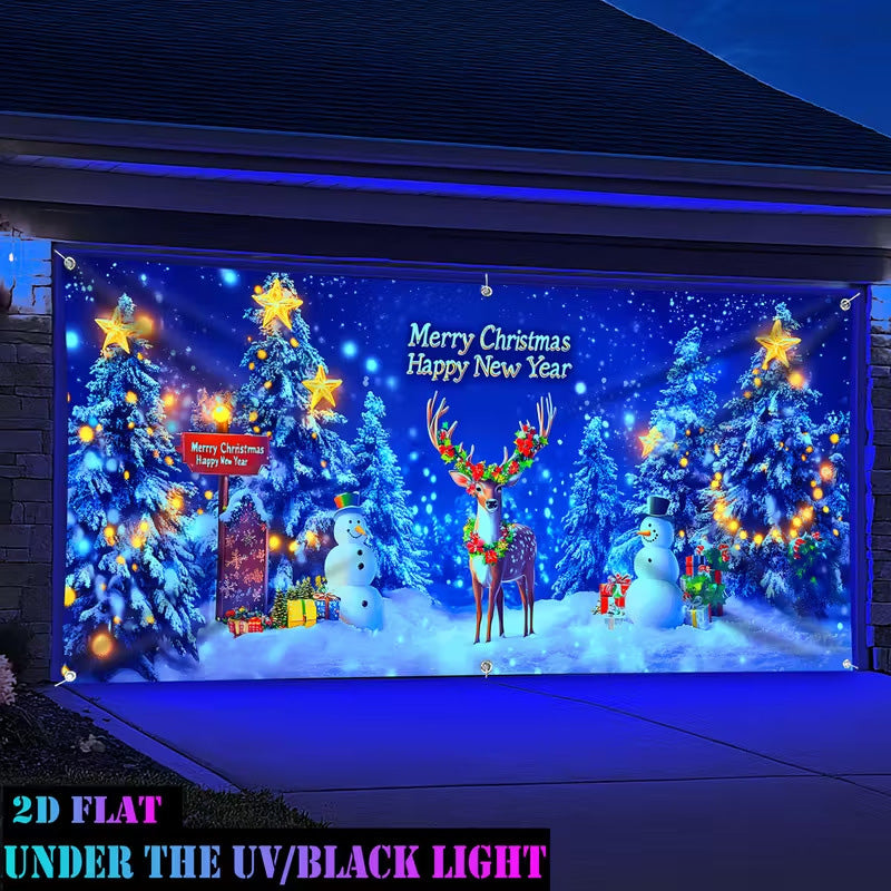 Christmas Garage Door Cover Banner