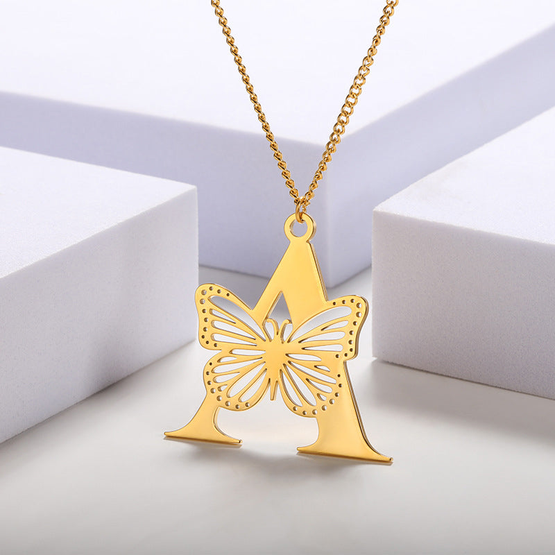 Butterfly Alphabet Pendant