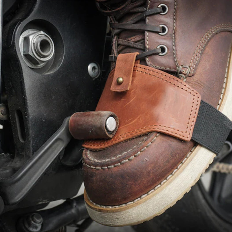 Great Motorcycle Shoe Protector-Leather Motorcycle shifter boot protector