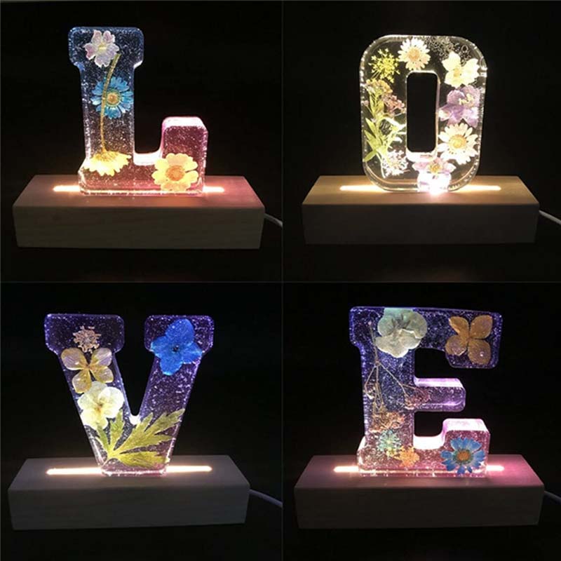 Floral Resin Night Light