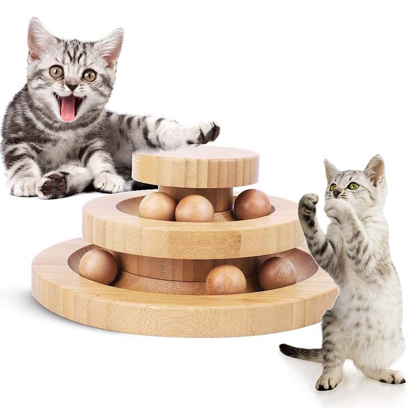 Hand Crafted Interactive Cat Ball Track Tower