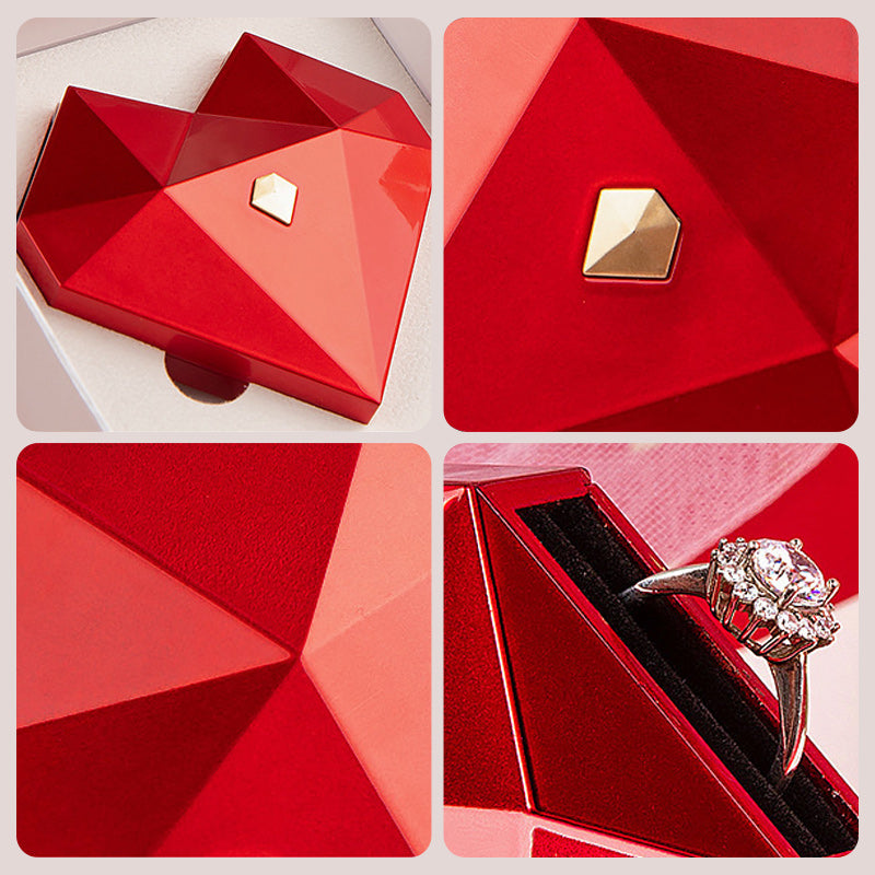 Heart Shaped Diamond Jewelry Box