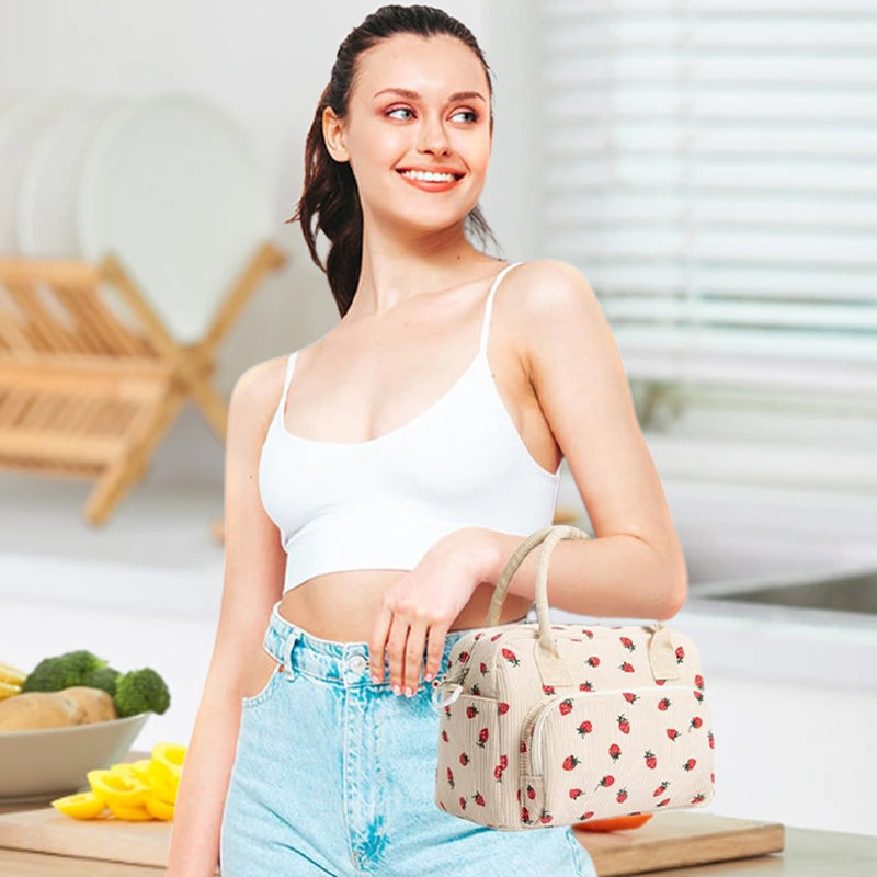 Strawberry Insulated Lunch Bag
