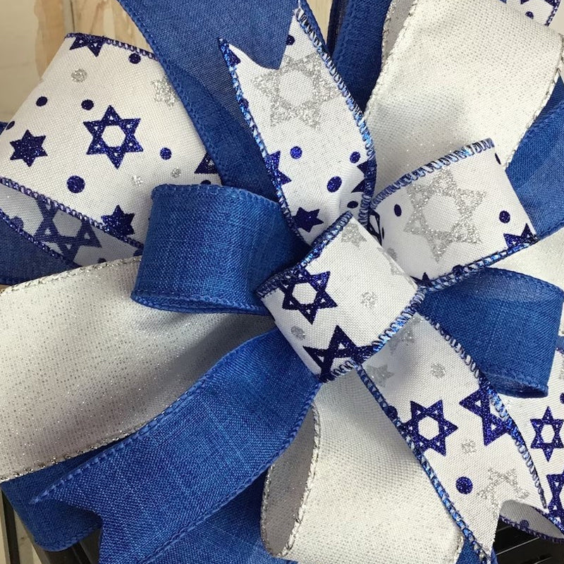 Blue and White Wreath