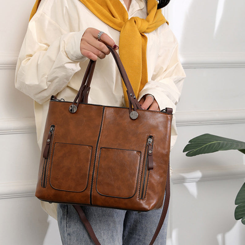 Ladies Vintage Leather Shoulder Bag