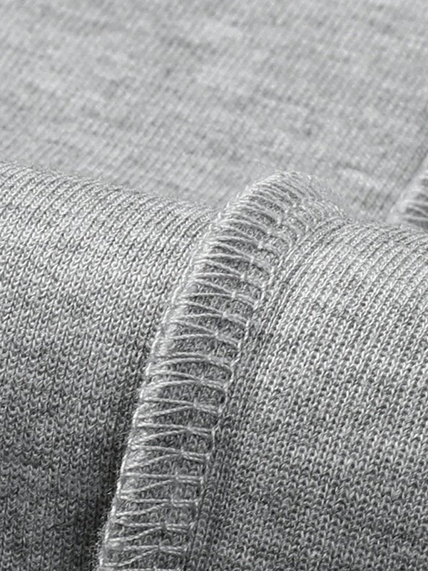 Gray Casual Long Sleeve Top