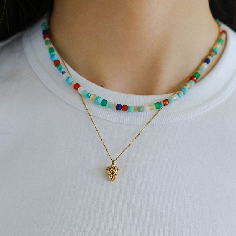 Freedom Beaded Gemstone Necklace