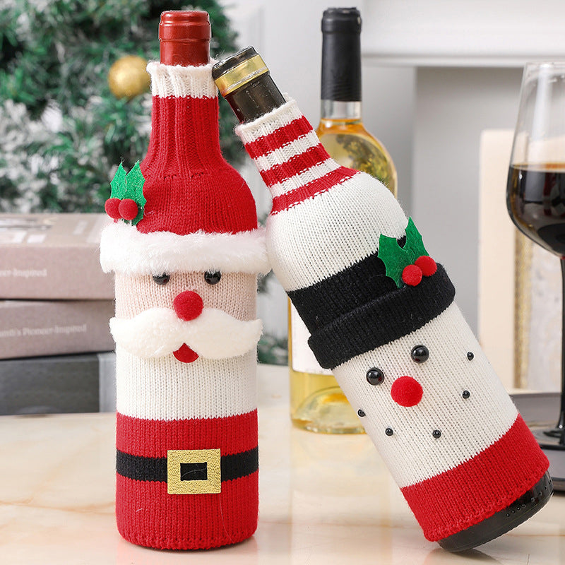 Christmas Decorative Santa Wine Bottle Cover