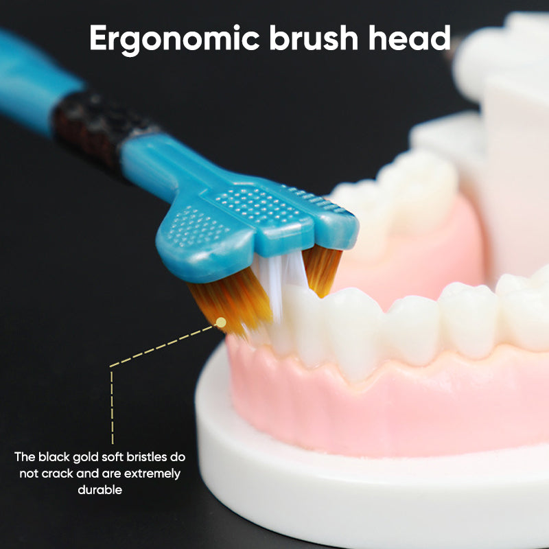 Three-sided Soft-covered Toothbrush