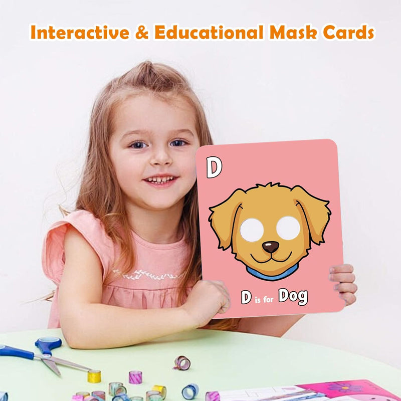 Alphabet ABC Flash Cards with Animal Masks
