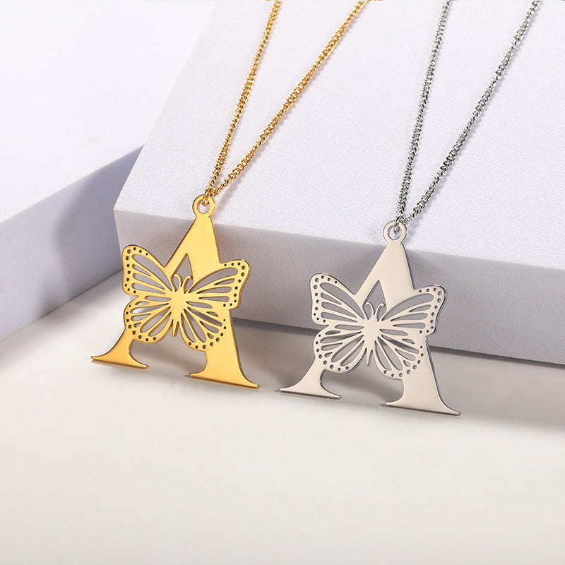Butterfly Alphabet Pendant