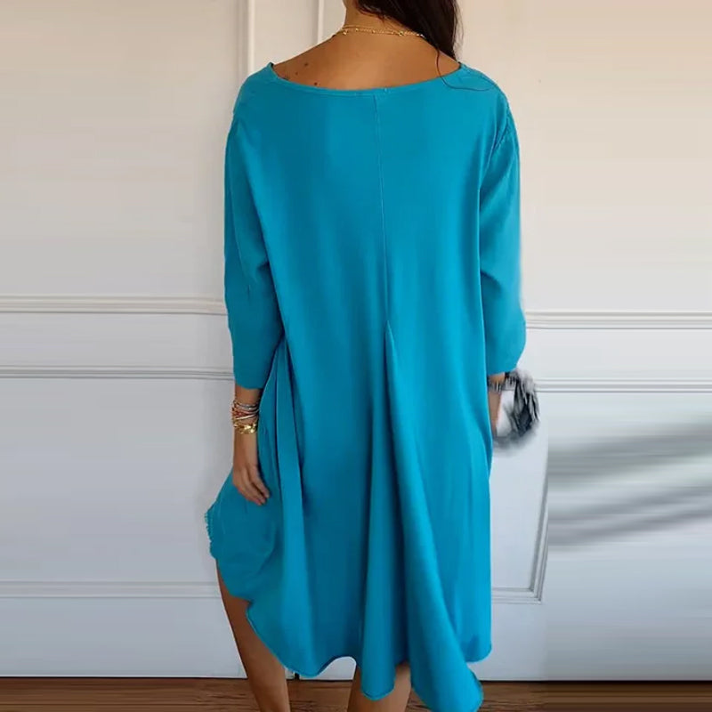 Women's V-Neck Side Pocket Dress