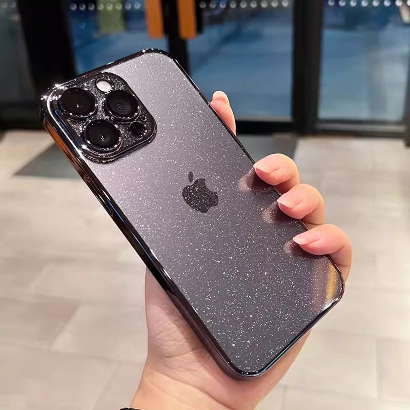 Electroplated Glitter Leaky Label Magnetic Phone Case