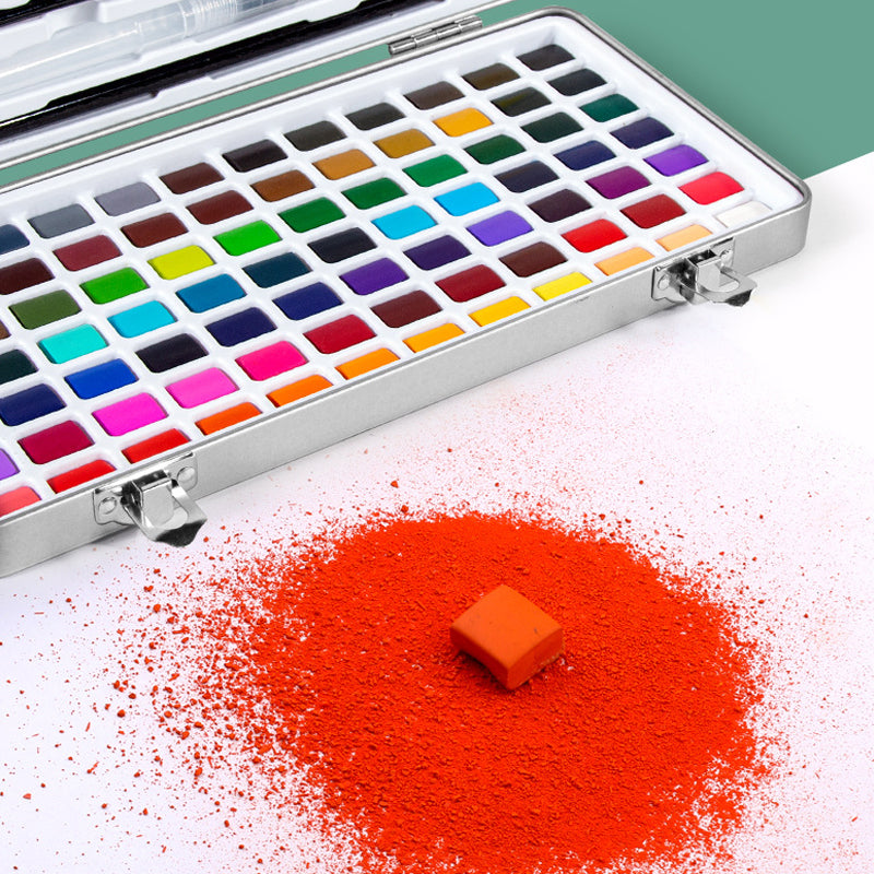 128 Color Solid Watercolor Set