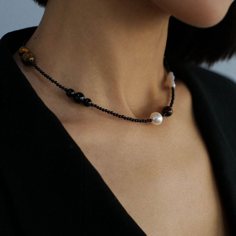 MIDNIGHT TIGER EYE NECKLACE