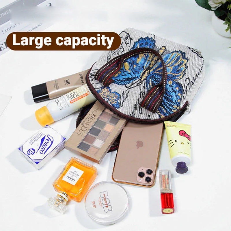 Embroidered Shell Canvas Bag