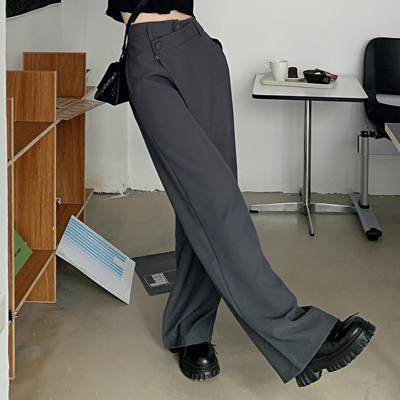 Irregular Panel Straight-leg Trousers