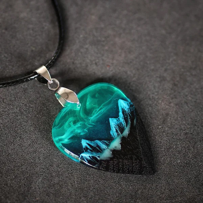 Northern Lights Guitar Pick Necklace