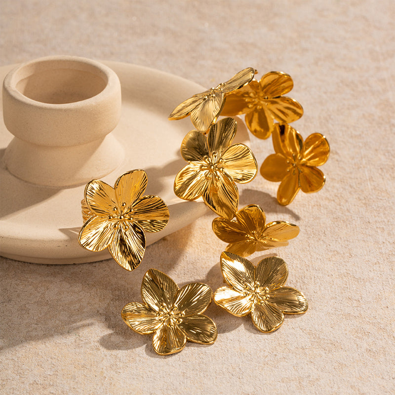 Gold Flower Jewellery