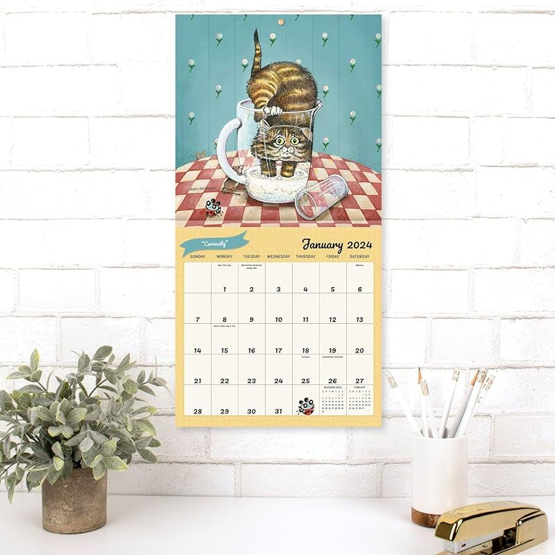 Cats Monthly Wall Calendar