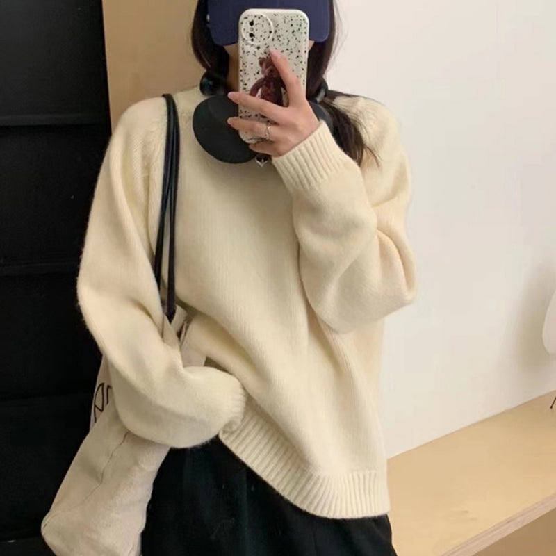 Crew neck candy coloured pullover jumper