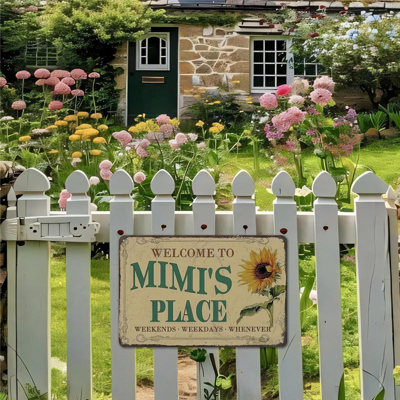 Vintage Farmhouse Sunflower Metal Sign