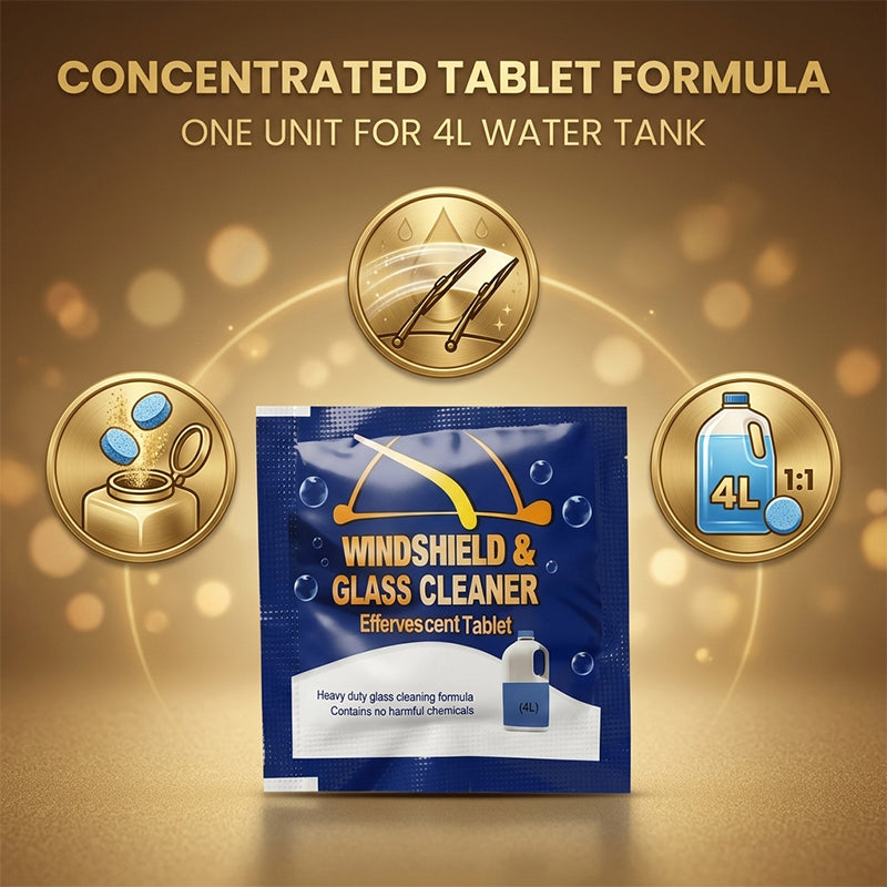 Windshield wiper effervescent tablets