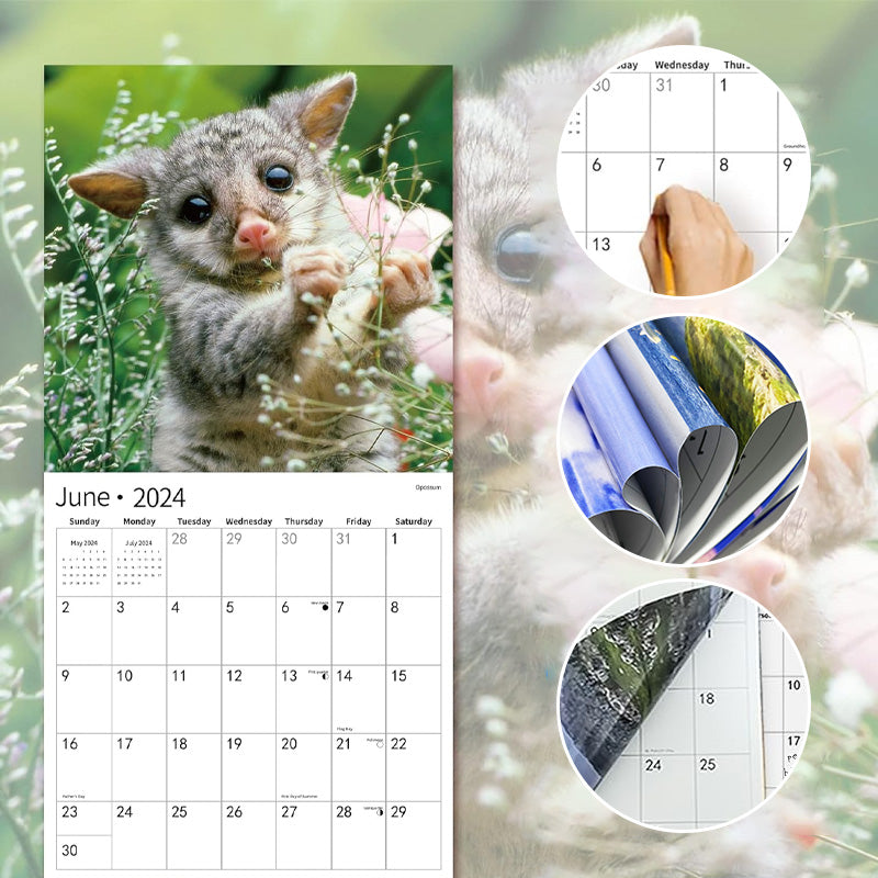 2024 Animals Wall Calendar