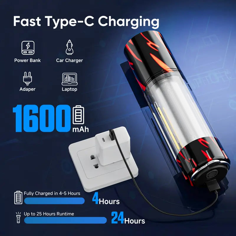 White Laser Zoom Flashlight