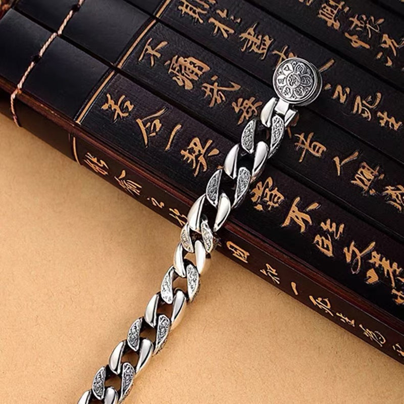 Vintage Rotatable Wide-Band Bracelet