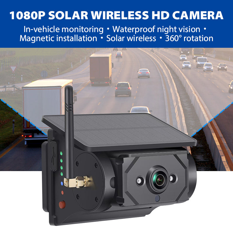 Wireless Backup Camera Magnetic Solar 7" DVR Monitor