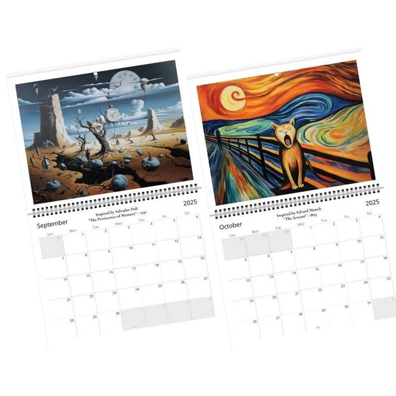 🐱Iconic Cat Art 2025 Calendar - Masterpieces Reimagined