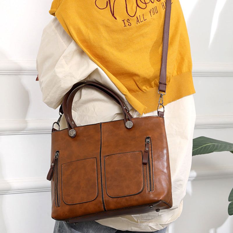 Ladies Vintage Leather Shoulder Bag