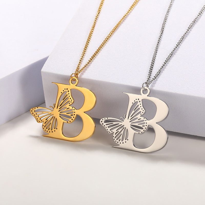 Butterfly Alphabet Pendant