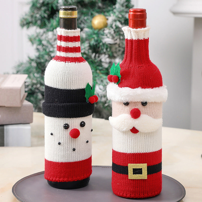 Christmas Decorative Santa Wine Bottle Cover