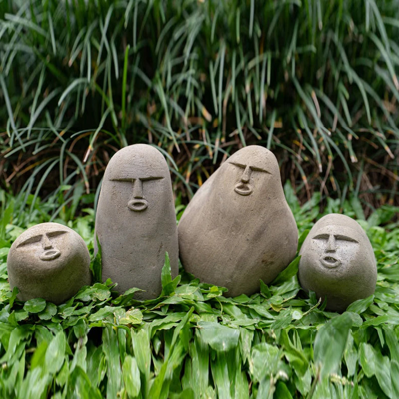 Stone Carving Face Figurine