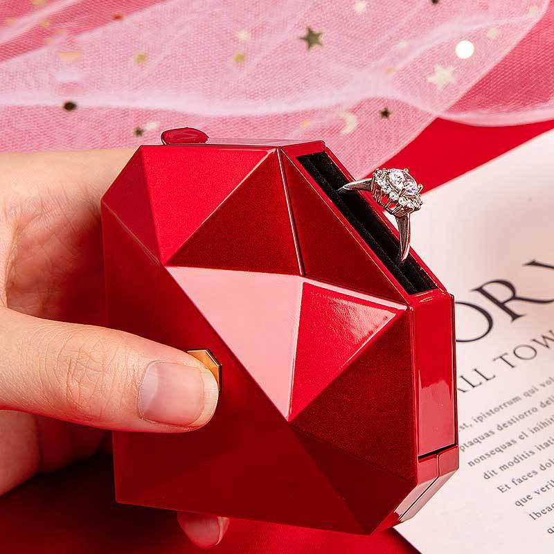 Heart Shaped Diamond Jewelry Box