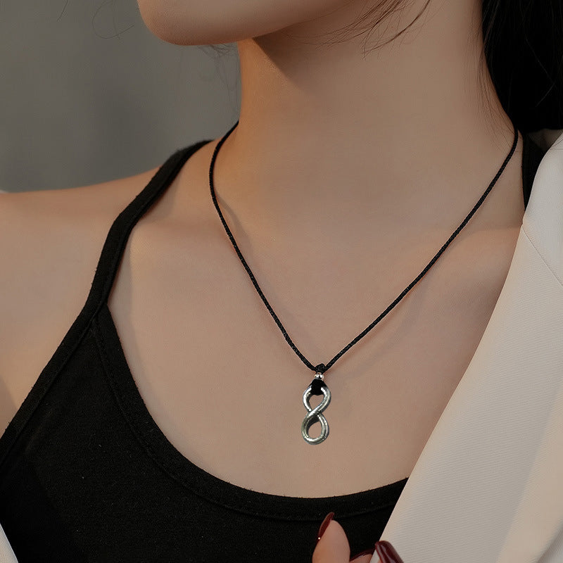 Runes Mobius Strip Infinity Necklace