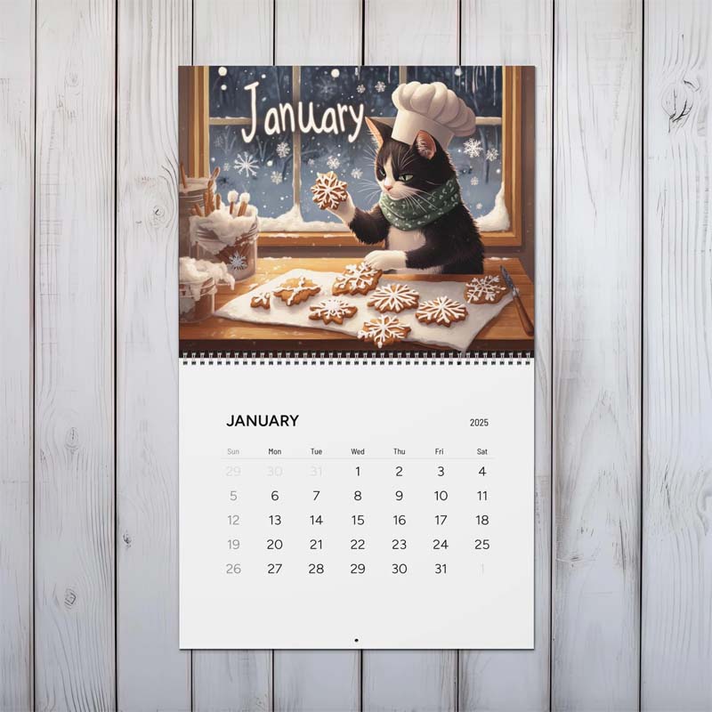 Cooking Cats Calendar 2025