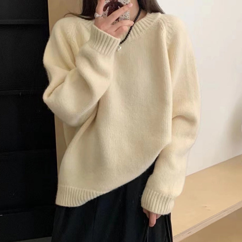 Crew neck candy coloured pullover jumper