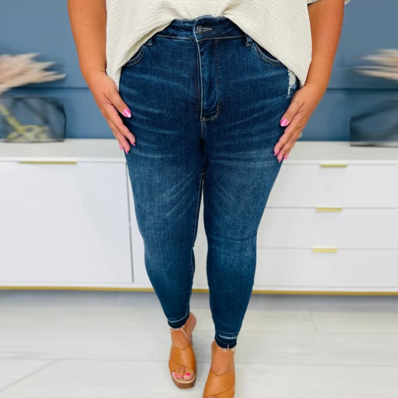 Blue Tummy Control Skinny Jeans