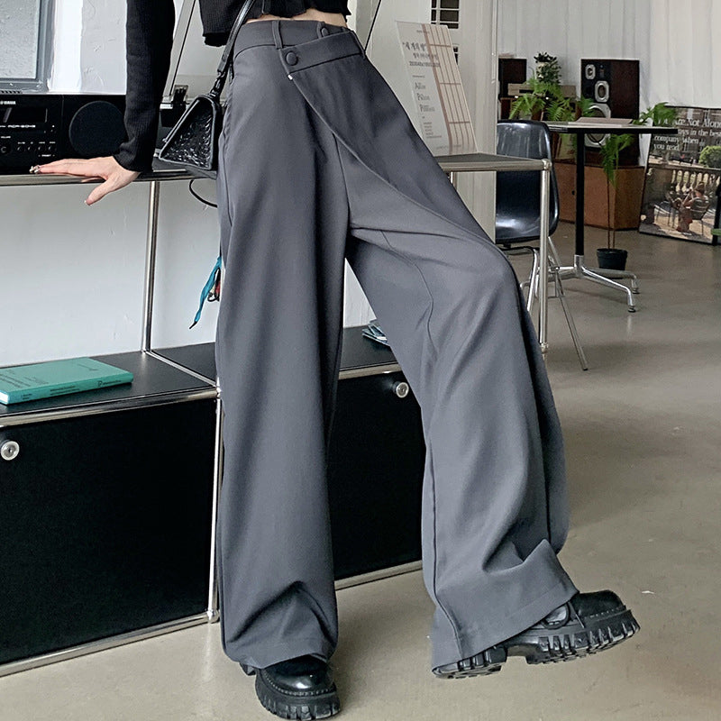 Irregular Panel Straight-leg Trousers