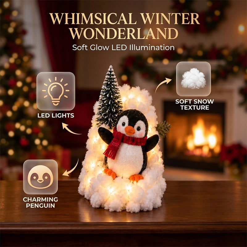 Penguin Christmas Stair Snow Decoration