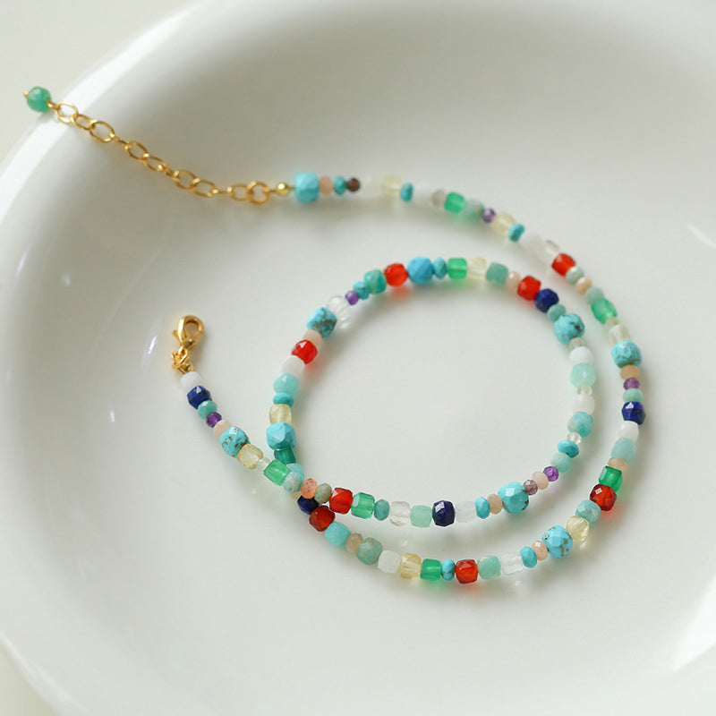 Freedom Beaded Gemstone Necklace