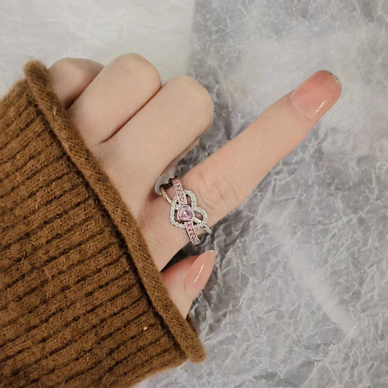 Pink Heart Surround Ring