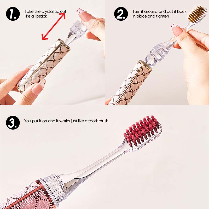 Lipstick Style Portable Toothbrush