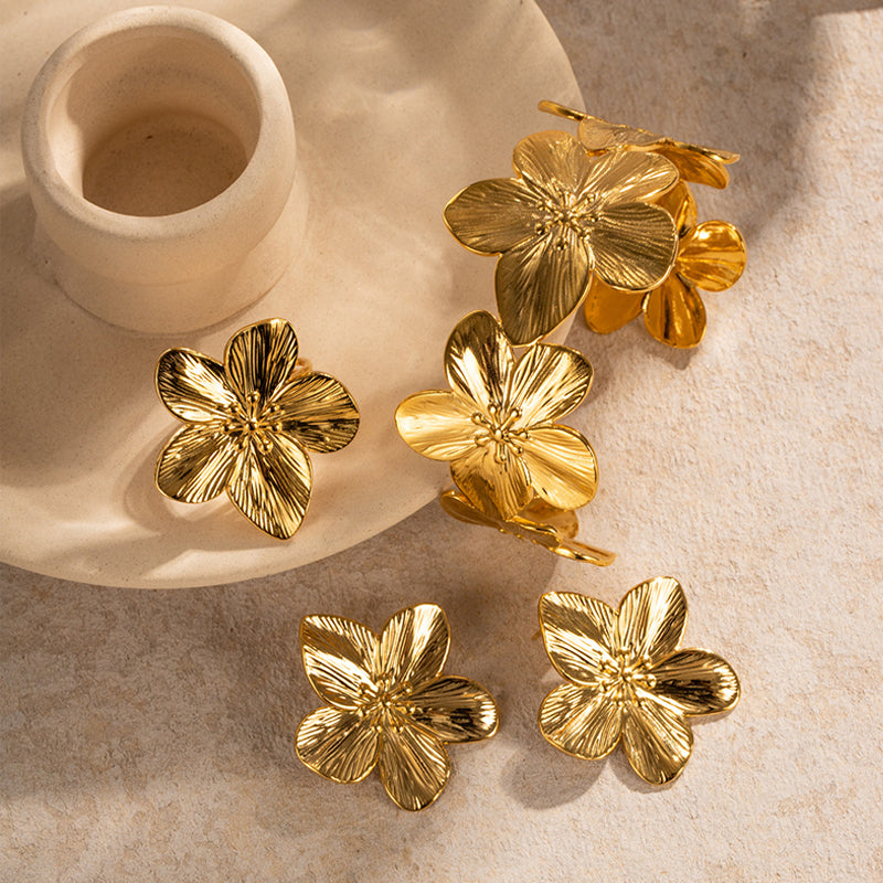 Gold Flower Jewellery