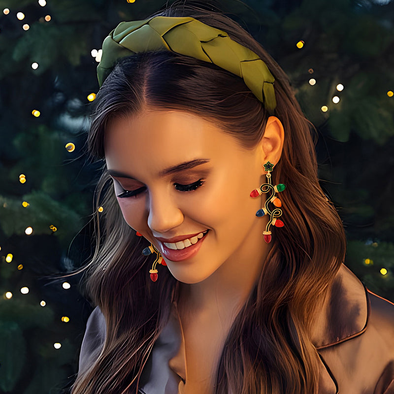 Fashionable Christmas themed earrings
